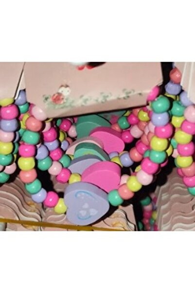 Flippy Ελαστικό βραχιόλι με ουράνιο τόξο, πολύχρωμες ξύλινες μπάλες και μενταγιόν, σχέδια για παιδιά,