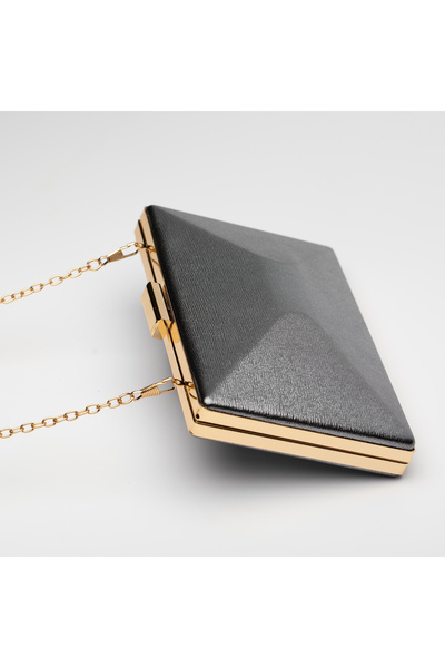 Electra Metallic Grey Clutch Bag-ELCGE0134S