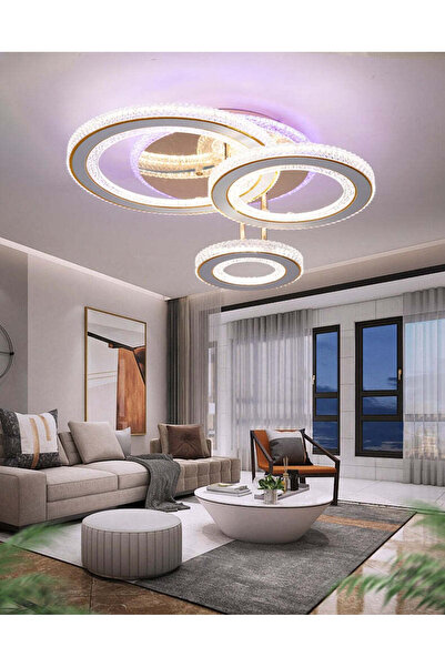 RFAN LED Chandelier, Model G610-3RGB, With Remote Control, 3 Types of Light, ...