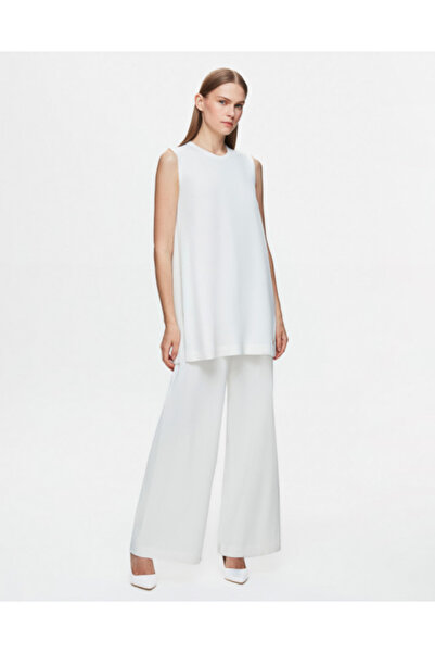 MISS DALIDA Basic Kolsuz Triko Ekru Tunik