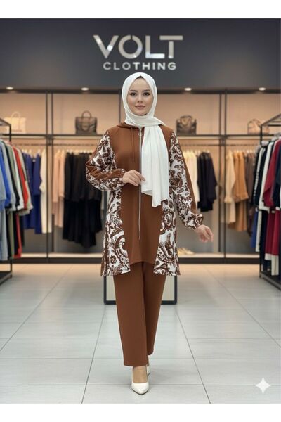 VOLT CLOTHİNG Front Detail Patterned Double Suit