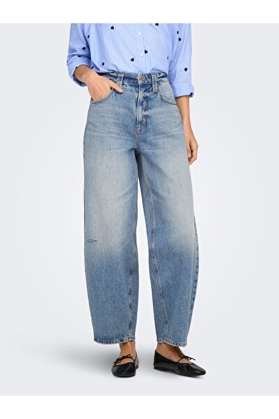 ONLY Jeans ONLFRANKIE Hohe Taille Barrel Fit Jeans