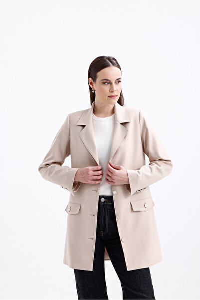 miere Kadın Kemerli Classy Blazer Ceket