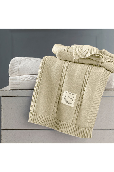 Miespiga Cotton Knitwear Knitted Baby Blanket Me Classic