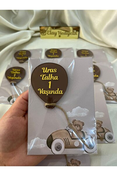 ELAY HEDİYELİK Kişiye Özel 20 Adet Balon Pleksi Magnet Doğumgünü