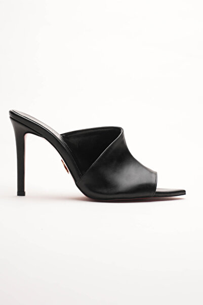 Ayakkabı Ateşi Жіночі дизайнерські туфлі на тонких підборах Carolina Чорна шкіра