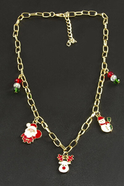 KAKTÜS JACK قلادة عيد الميلاد ذات السلسلة المختلطة من بوجز