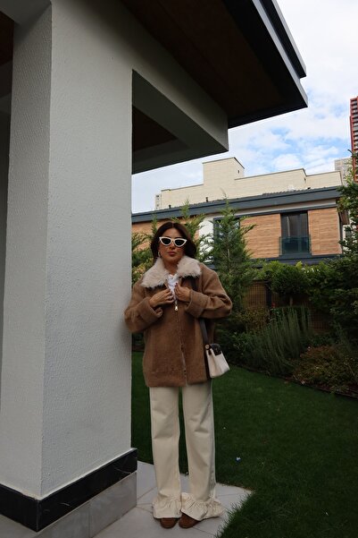 Özge Özgenç Paçası Fırfırlı Wideleg Jean