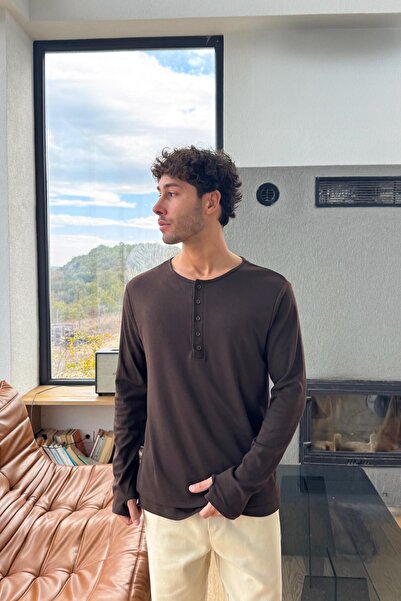 Flaw Wear Buttoned Long Sleeve T-Shirt