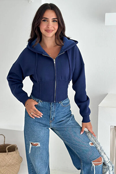 cemo Kadın Siyah Fermuarlı Hoodie SWEAT – Minimal Sokak Ruhuyla