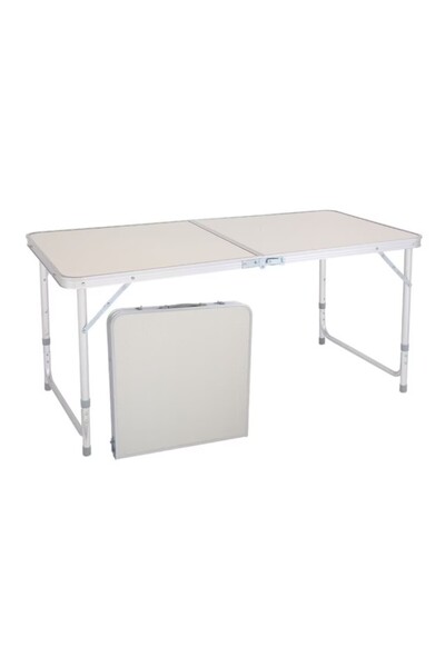 MACVI Folding Metal Table Gray with 4 Chairs