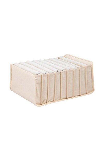 COOYA 1 Pack Sock Underwear Organizer Dividers, 9 Cell Fabric Foldable Cabinet Closet Organizers and Stora