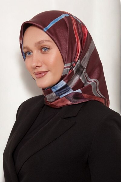 Levidor Κρυστάλλινο κασκόλ με ριγέ γεωμετρικό σχέδιο μπακλαβά