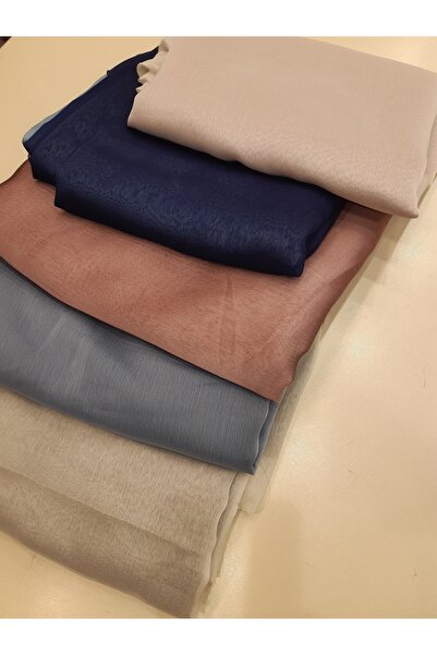 Safir Kumaş Bir Yüzü Farklı Diğer Yüzü Farklı Renk Janjan Eşarp Baş Örtü 1 Adet