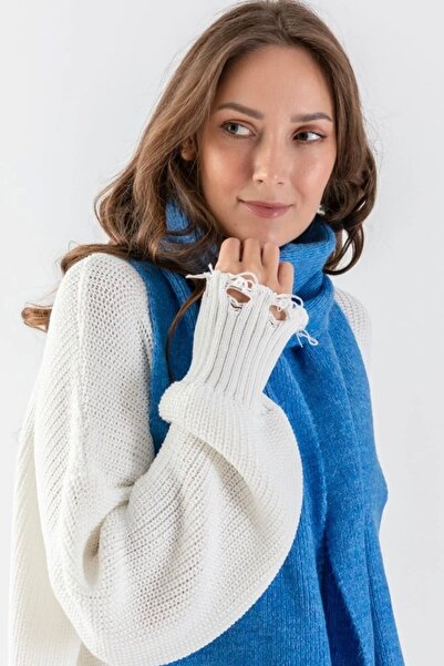 Noi Belis Βασικό μαλακό πλεκτό κασκόλ με υφή AW25AT0001