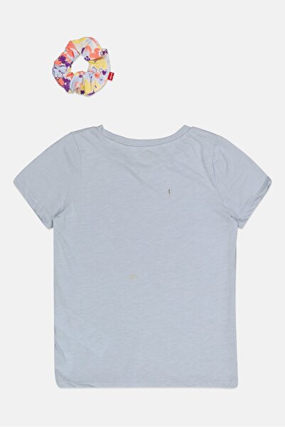 Levi's Kids Girl 2 Pcs Graphic Print T-Shirt With Scrunchies Set, Multicolor