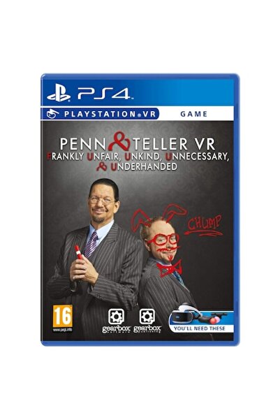 Gearbox Publishing Penn & Teller VR: Frankly Unfair for PlayStation 4 and PlayStation VR