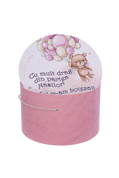 Recostore Cutie pentru transport trusou, model Ursulet cu baloane, roz, REC3318