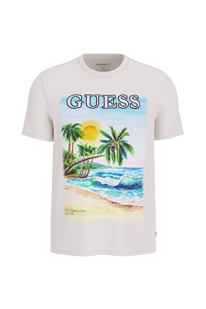 Guess Tricou alb pentru bărbați