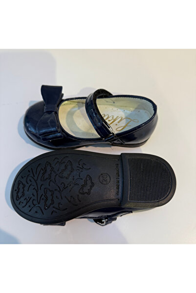 Lika Girl's Patent Leather Semi-Orthopedic Ballerina Shoes Navy Blue