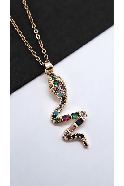 Serenity Snake Figured Steel Necklace