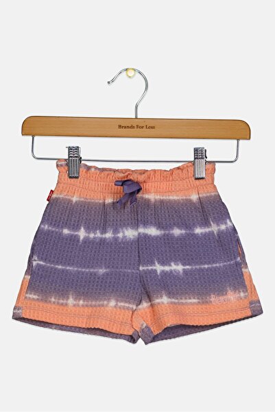 Levi's Toddlers Girl Embroidered Logo Knit Shorts, Multicolor