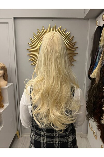 NATUREL peruk at kuyruğu platın sarı