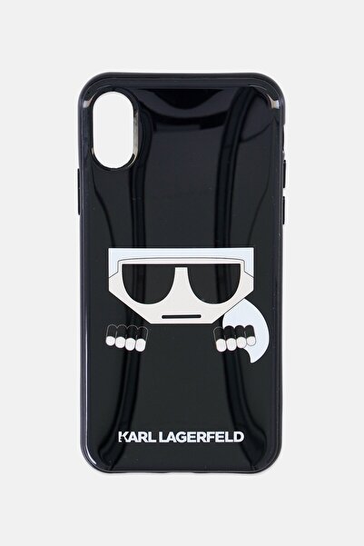 Karl Lagerfeld Brand Logo iPhone X/XS Hard Case, Black