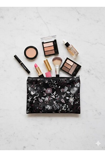 Adalinhome حقيبة مكياج بقسم واحد مزودة بسحاب