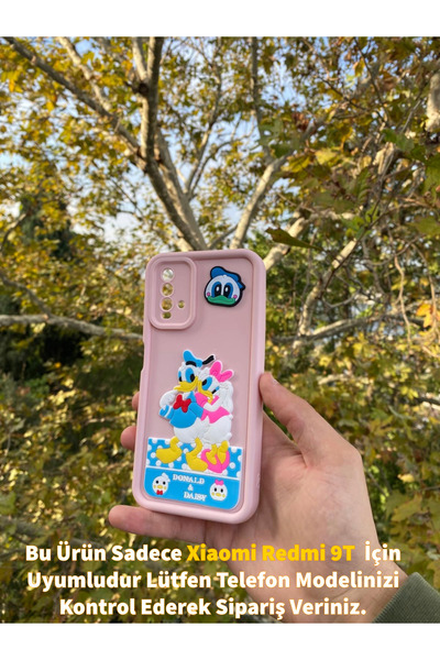 Merwish Xiaomi Redmi 9T Uyumlu Sevimli Ördek 3D Figürlü Darbe Korumalı Siliko...