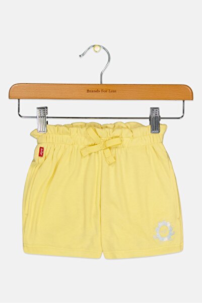 Levi's Toddlers Girl Graphic Print Shorts, Yellow