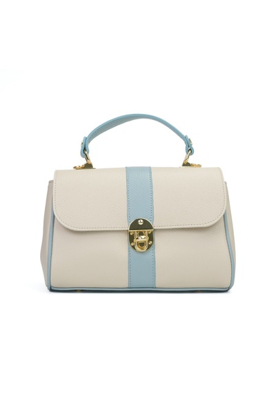 Posete Fagaras Poseta Piele Giulia - Bleu, 2 Compartimente, 1 Buzunar, Bareta Reglabila max. 130 cm