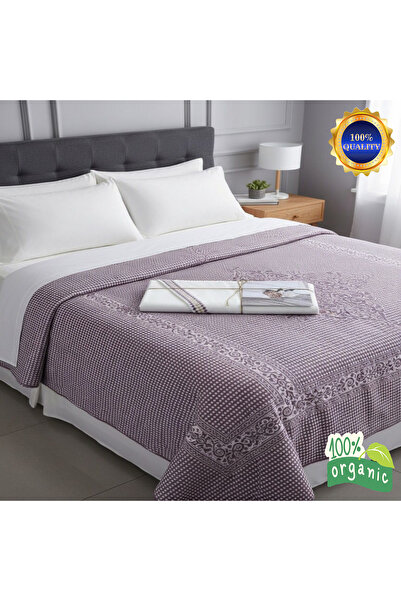 İpekçe Pike Takım %100 Organic Pamuk Jakarlı - Estetik Zarif Nakış İşlemeli T...