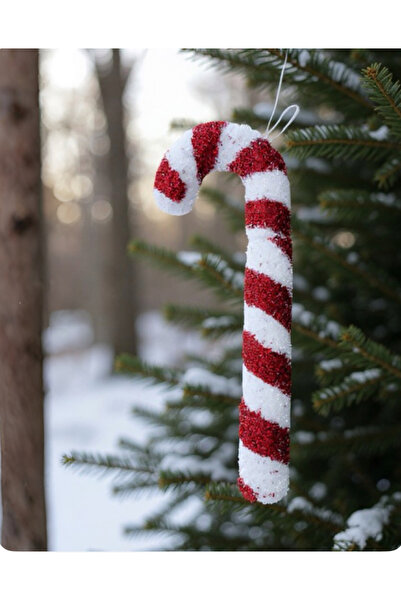 PARTİ SEPETİ Ornament alb pentru bradul de Crăciun, 38 cm, decorațiune suspen...