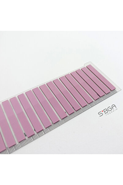 sibga tasarım Dusty Rose Thin Strip 320 Sheets Transparent Color Postit Post-It Post It. Bookmark Bookmark Postit