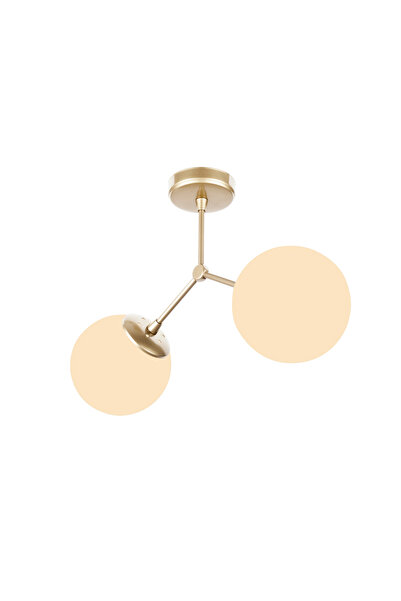 Squid Lighting Lampă suspendată DNA Gold, Squid Lighting, fier și sticlă, 44x15x28 cm, E27, 2 becuri, max. 100 W