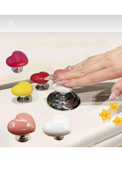 MİMOZA PARK Klozet Basma Buton Düğmesi Kulp, Kalp Klozet Kapağı Kulbu Şifon Tuşu