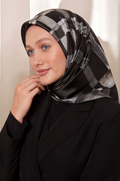 Levidor Striped Geometric Argyle Pattern Sparkling Crystal Scarf