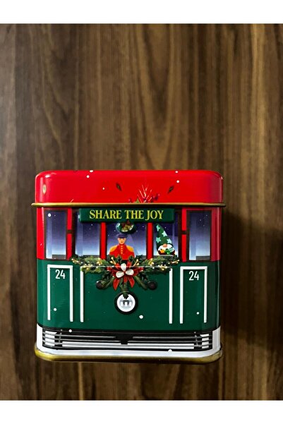 Bolçi Yılbaşı Tramvay Teneke Kutu Küp Çikolata 150g