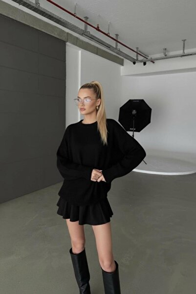 Bliss Women's Basic Oversized Knitwear Sweater