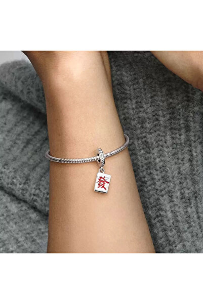 Bijuterii Nadiela 925 Silver Talisman, Charm for bracelets – Mahjong game