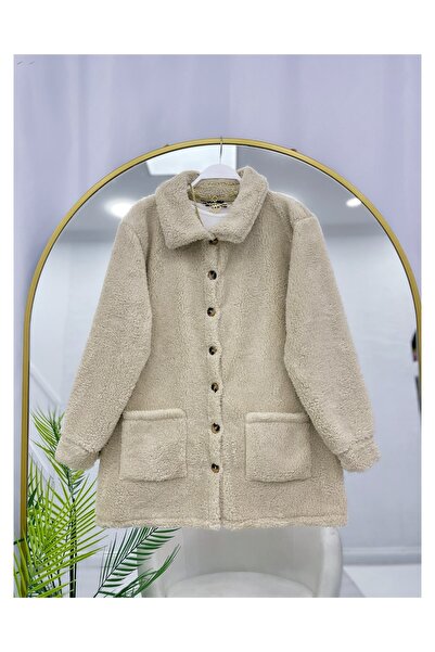 YEDİLALE Buttoned Pocket Collar Plush Jacket