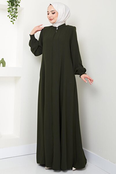 hafsamina Piecewise Oversized Mevlana Ferace Khaki Hm02362