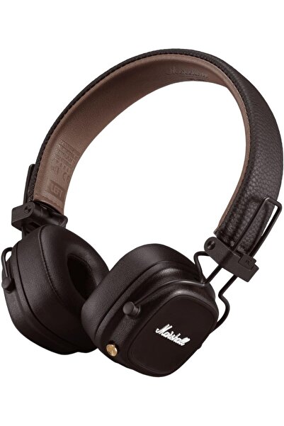 Marshall Major IV Bluetooth Headphones - Foldable, 80+ Hours Playtime - Brown