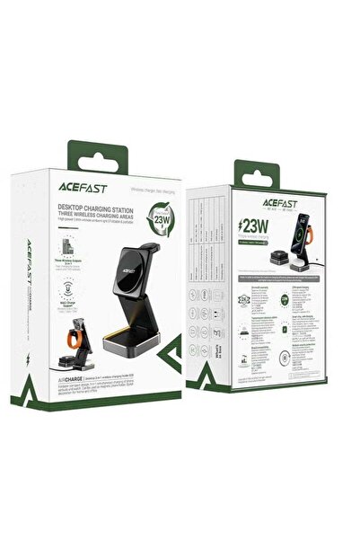 Acefast حامل شحن لاسلكي 3 في 1 AirCharge E20 لسطح المكتب - شحن سريع للهاتف وا...
