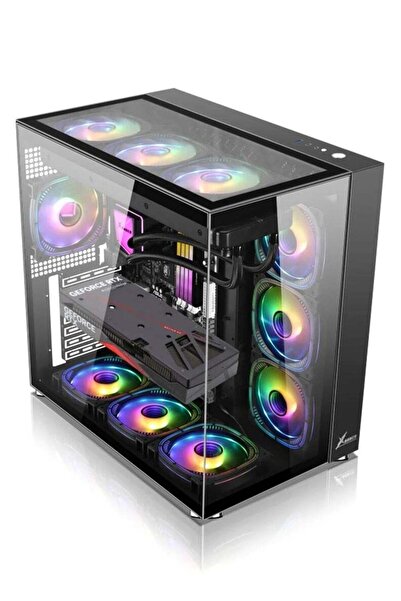 XANDER كمبيوتر مكتبي ماكس فلو - معالج إنتل كور i5-13400F، سعة 16 جيجابايت، بطاقة رسومات RTX 3060 سعة 12 جيجابايت، وقرص SSD سعة 1 تيرابايت