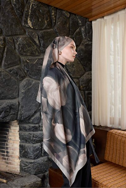 Moda Mevsimi İpekhan Soft Pamuk Desenli Şal 3067-03 Açık Vizon