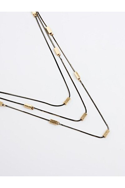 Jimmy Key Mixed Rectangular Figure Triple Adjustable Necklace