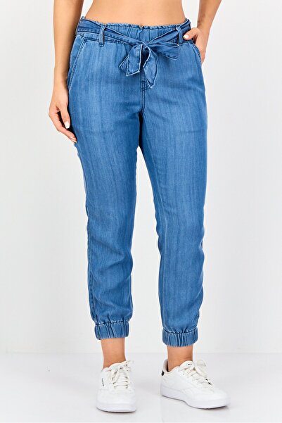 Levi's Women Regular Fit Washed Soft Denim Jogger Pants, Blue