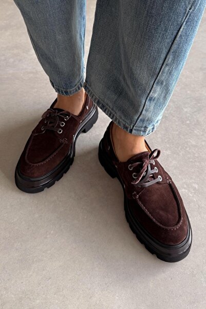 nope21shoess Марсилия кафяви мокасини от естествена кожа